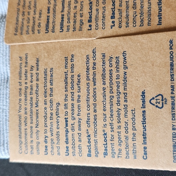 NWT Norwex Set of 3: 1 Envirocloth, 1 Window cloth & 1 Dust Mitt - Picture 10 of 10